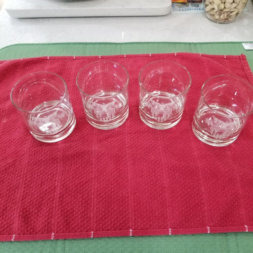 West Point Etched Glasses – Set of 4 Military Academy Tumblers